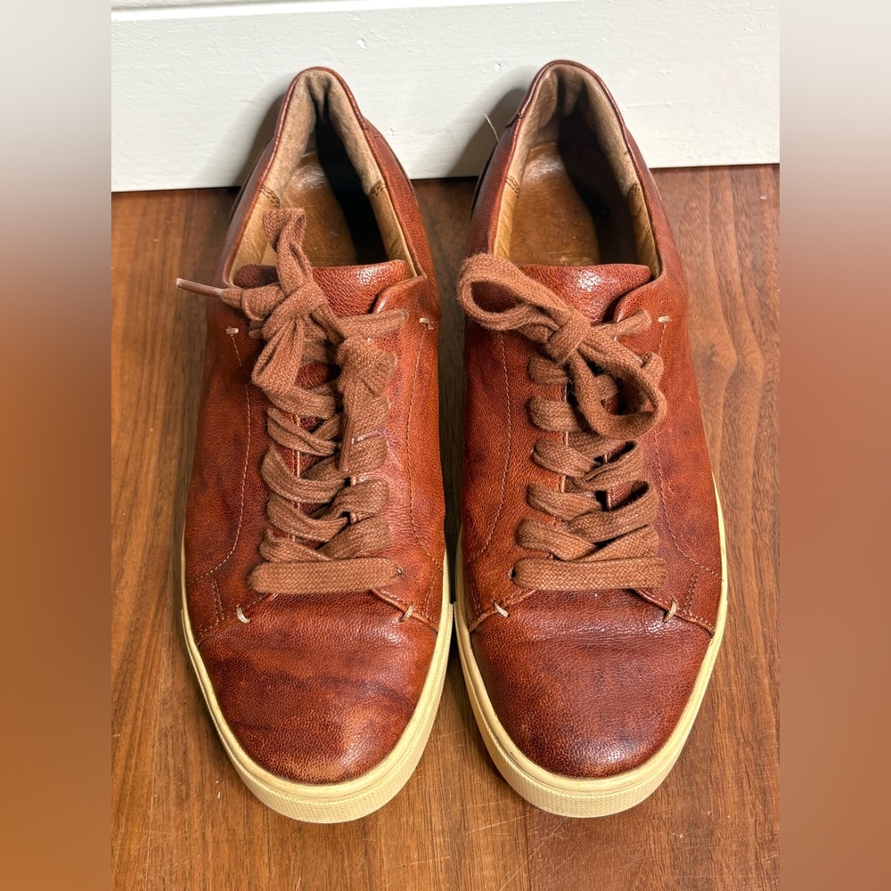 Frye Ivy Low Lace Leather Sneakers - Picture 2 of 11